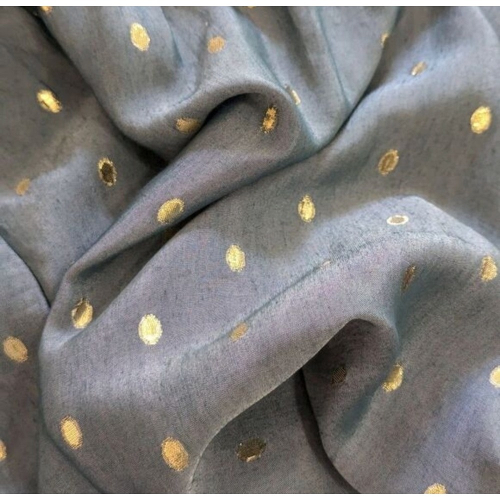 Anthropologie Stormy Blue‎ Tiered Maxi Dress Metallic Dot Napoli Size M - Picture 8 of 15